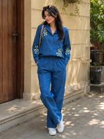 Load image into Gallery viewer, Shop Trendy Blue Denim Coord Set for Women