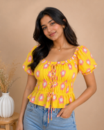 Load image into Gallery viewer, Buy Sunny Bloom Floral Luppi Top online