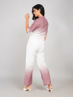 Load image into Gallery viewer, Ombre Double Shade Co-ord Set (Mauve White & Carey’s Pink)