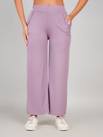 Load image into Gallery viewer, Casual Ribbed Wide-Leg Trouser Pants (Lilac Purple)