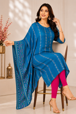 Load image into Gallery viewer, Shimmer Print Kaftan with Flowy Asymmetrical Design | PRAVtown