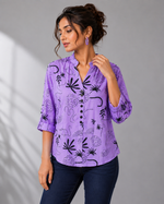 Load image into Gallery viewer, Women's Lavender Casual Shirt Top- PRAVtown