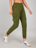 Load image into Gallery viewer, olive green jogger pants for women