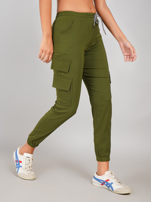 olive green jogger pants for women