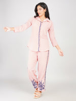 Load image into Gallery viewer, pink embroidered co ord set for women