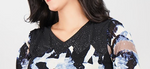 Load image into Gallery viewer, shop abstract print flare midi dress for women 3/4 sleeves