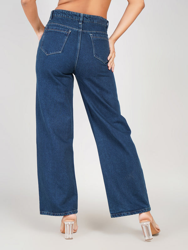 trendy cartoon print jeans women casual wear