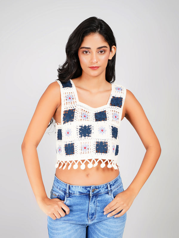 women summer wear crochet tank top