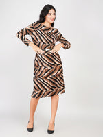 Load image into Gallery viewer, women trendy zebra print dress