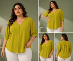 Load image into Gallery viewer, 2XL Top Mustard Green Online at PRAVtown
