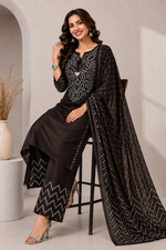 Load image into Gallery viewer, Bandhej Printed Palazzo Pants With Matching Kurta | PRAVtown
