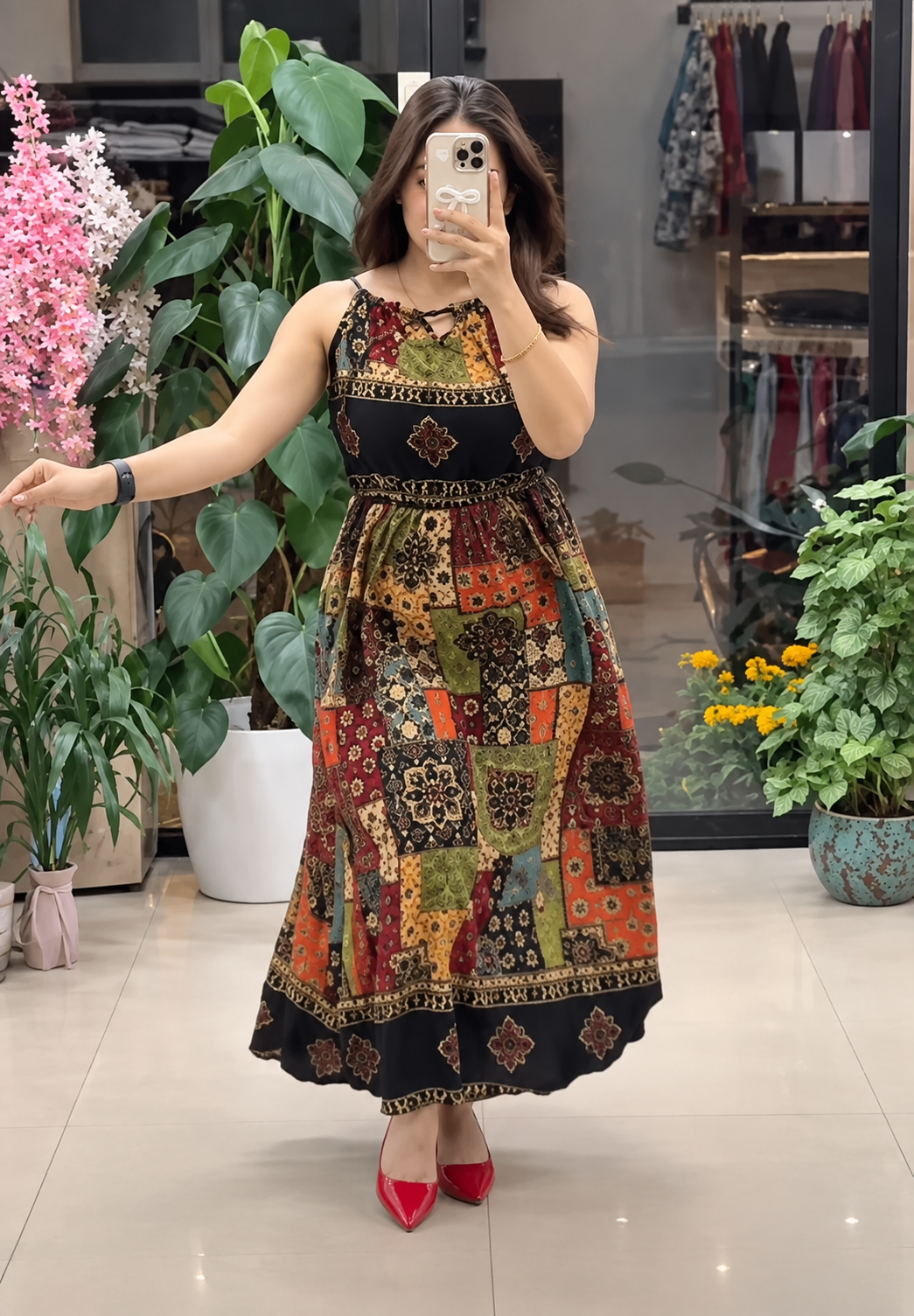 Bohemian Printed Maxi Dress