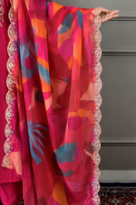 Load image into Gallery viewer, Beautiful Front Thread Design 3-Piece Kurta Pant Set Digital Print Dupatta
