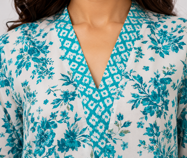 Long A-Line Kurta And Palazzo Co-Ord Set - PRAVtown