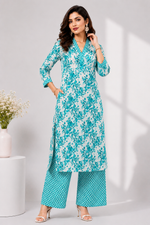 Load image into Gallery viewer, Long A-Line Kurta And Palazzo CoOrd Set - PRAVtown
