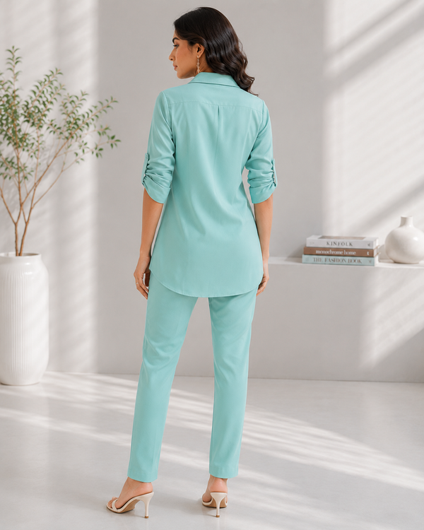 Mint Green Designer Co-Ord Set for Women - PRAVtown