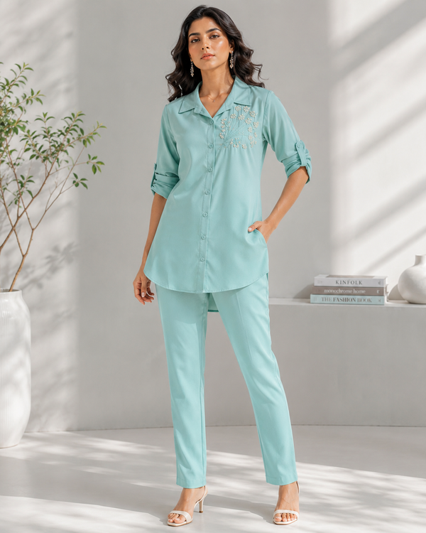 Pearl Embroidered Co-Ord Set - PRAVtown