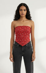 Load image into Gallery viewer, Red Tube Top for Women - PRAVtown
