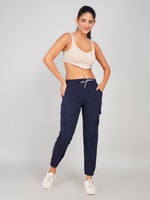 Load image into Gallery viewer, Relaxed-Fit Utility Cargo Jogger Pants with Multi-Pockets (Navy Blue)
