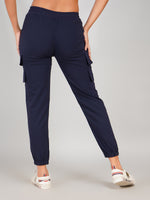 Load image into Gallery viewer, Relaxed-Fit Utility Cargo Jogger Pants with Multi-Pockets (Navy Blue)
