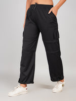 Load image into Gallery viewer, Ribbed Cargo Pants with Pocket &amp; Button Hem Design (Olive Green)
