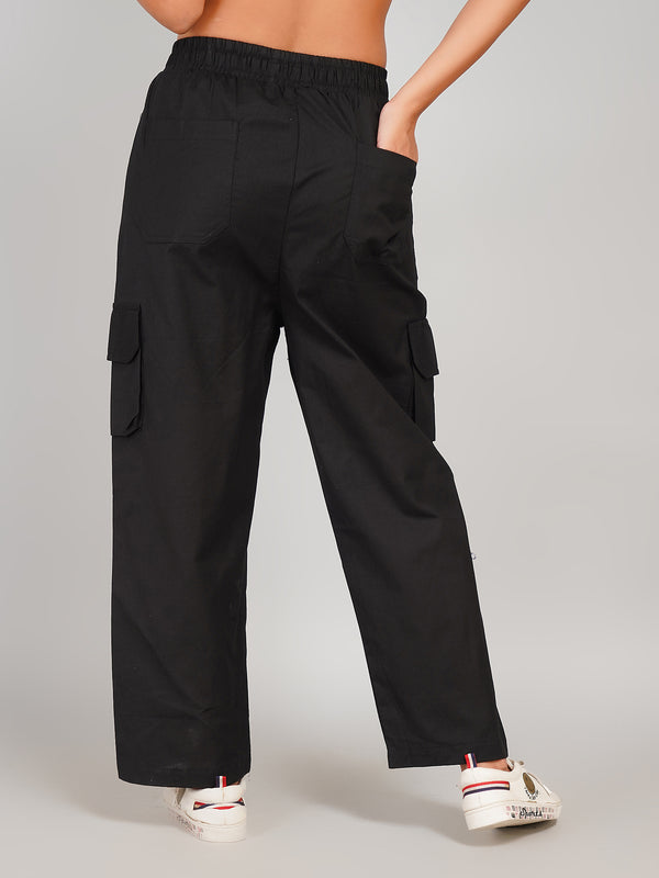 Relaxed Fit Cargo Trousers with Multi Pockets