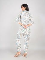 Load image into Gallery viewer, Floral Printed Top &amp; Pant Co-ord Set for Women (Ivory Multi)

