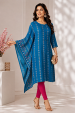 Load image into Gallery viewer, Shimmer Print Asymmetrical Kaftan for Women | PRAVtown
