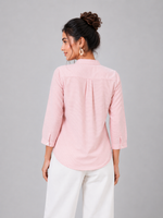 Load image into Gallery viewer, Tunic Top with 3/4 Sleeves and Mandarin Collar at PRAVtown
