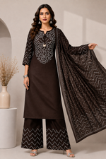 Load image into Gallery viewer, Viral Bandhej Printed 3 Piece Kurta Palazzo Set with Dupatta - PRAVtown
