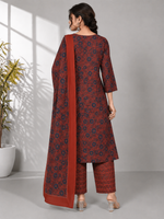 Load image into Gallery viewer, Women's Floral Kurta Pant Set with Dupatta - PRAVtown
