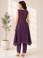 Load image into Gallery viewer, Women’s Purple A-Line Co-Ord Set - PRAVtown
