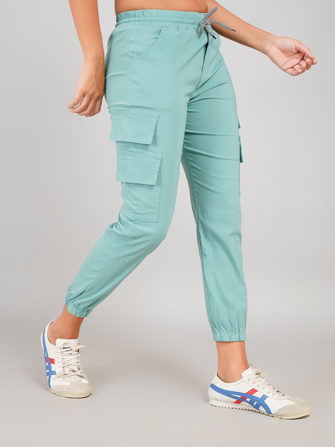 trendy mint green joggers women athleisure wear