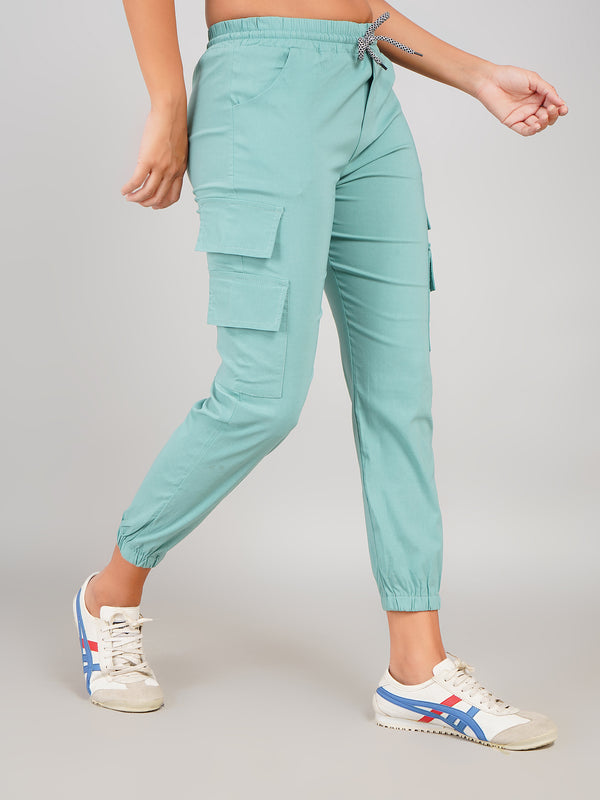 trendy mint green joggers women athleisure wear