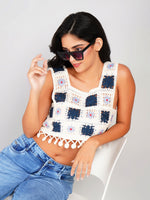 Load image into Gallery viewer, women stylish crochet tank top casual wear
