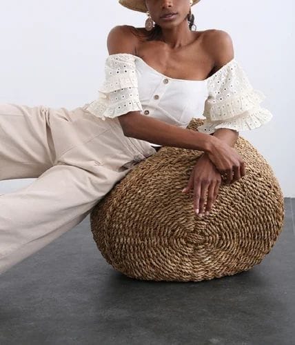 women white button front crop top summer wear